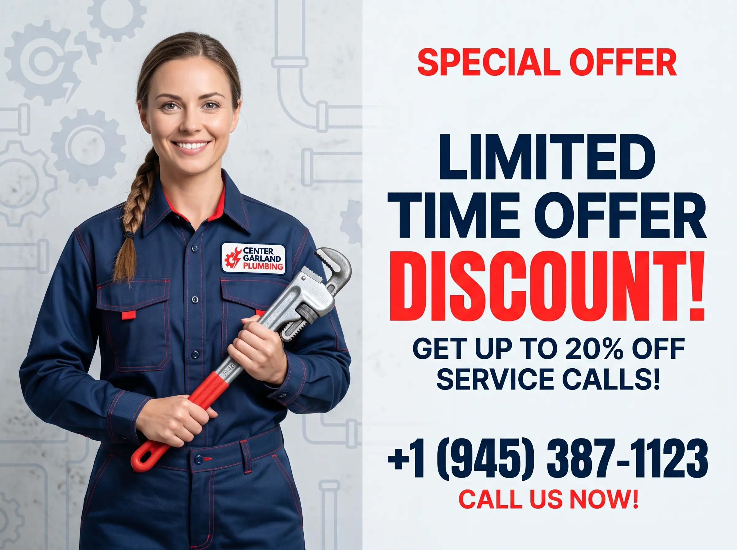 Limited Time Special Offer - Center Garland Plumbing Emergency Plumber Garland TX