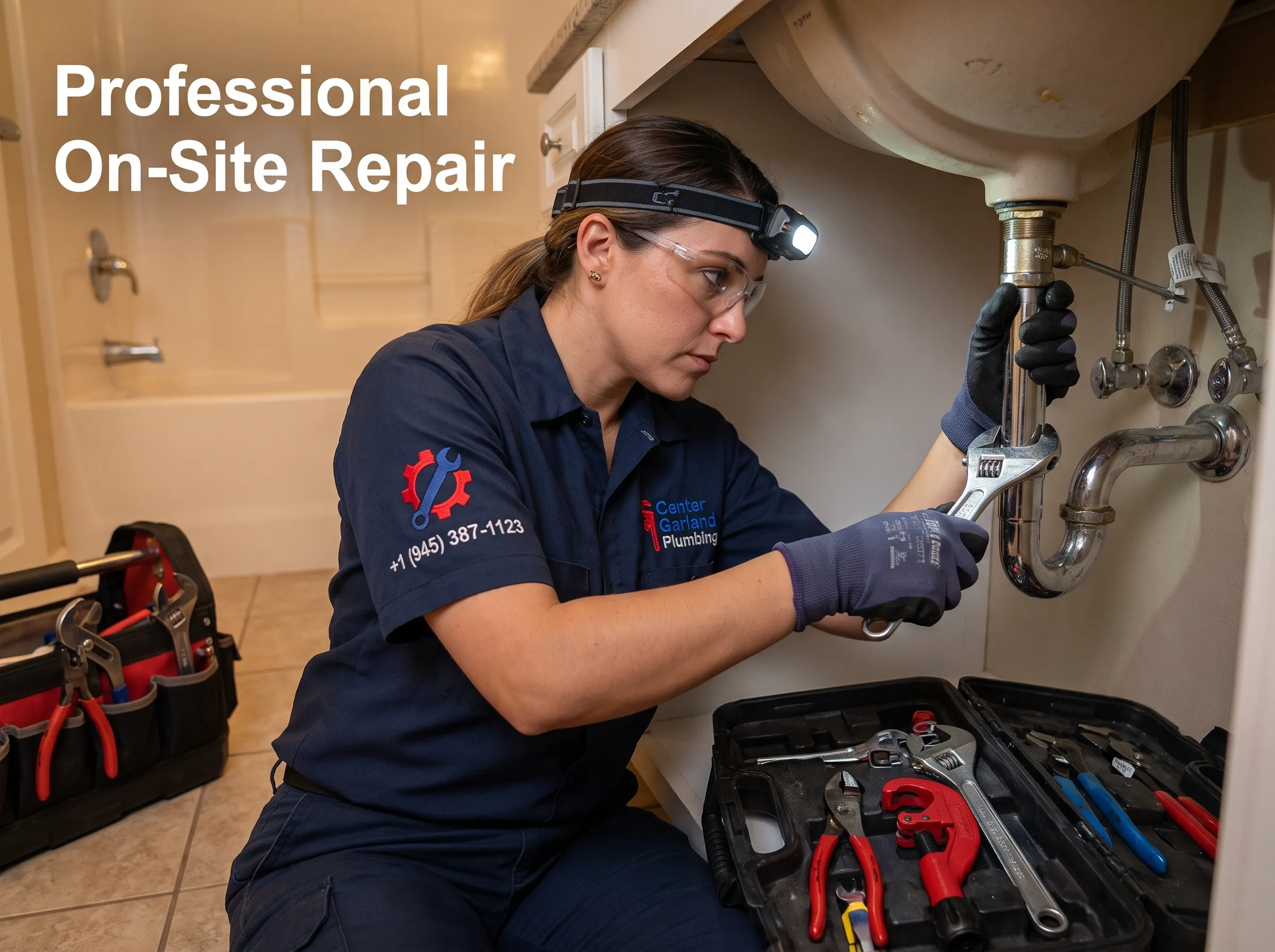 Professional On-Site Plumbing Repair by Technician - Center Garland Plumbing